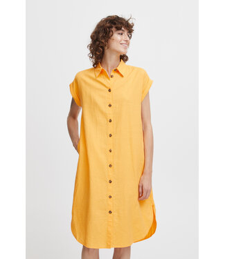 b.young BYFALAKKA SS Shirt Dress - Blazing Orange