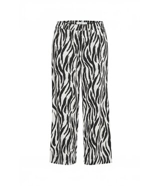 b.young BYFALAKKA Crop Pants - Black Animal Mix