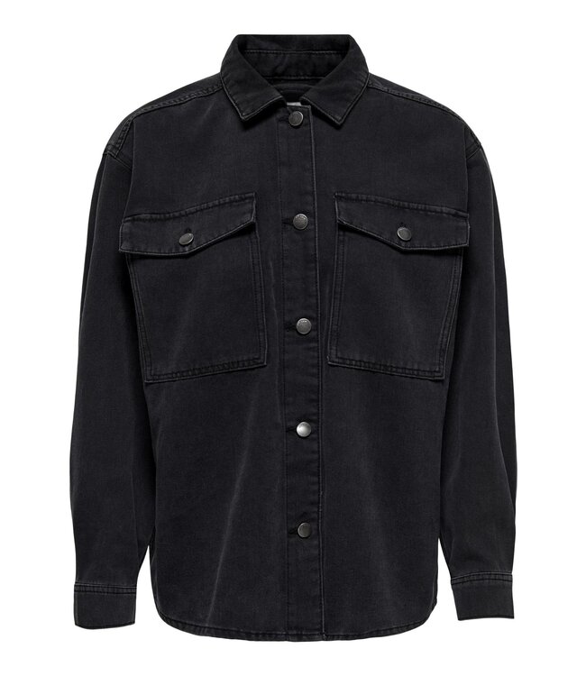 JDY JDYSANSA Oversized Jacket - Black Denim