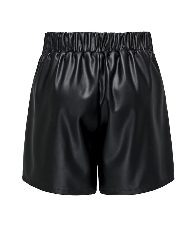JDY JDYSOYA Geggo PU Shorts - Black