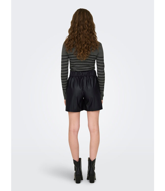 JDY JDYSOYA Geggo PU Shorts - Black