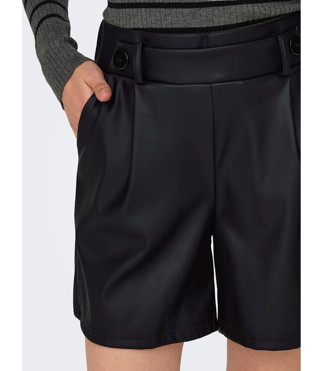 JDY JDYSOYA Geggo PU Shorts - Black