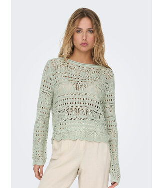 JDY JDYSUN Lay L/S Boatneck Pullover -  Desert Sage