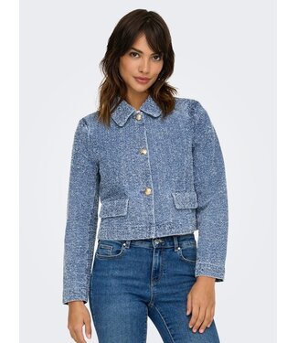 JDY JDYLADY LS Shacket Denim - Medium Blue Denim