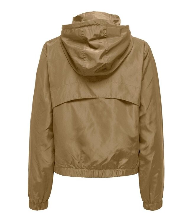 JDY JDYNEWREACH Tiger Eye dames kort regenjasje met capuchon