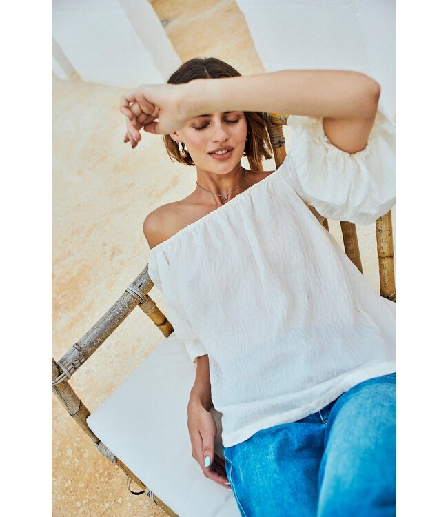 Freequent FQDASIA Blouse - Star Off-White