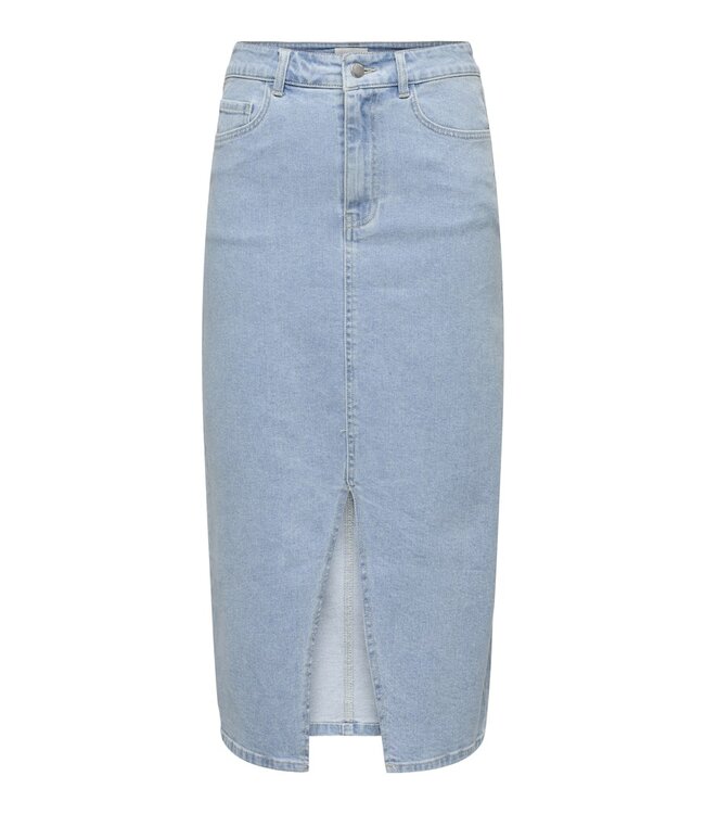 JDY JDYDAKOTA dames midi rok met lichtblauwe wassing