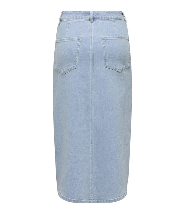 JDY JDYDAKOTA dames midi rok met lichtblauwe wassing