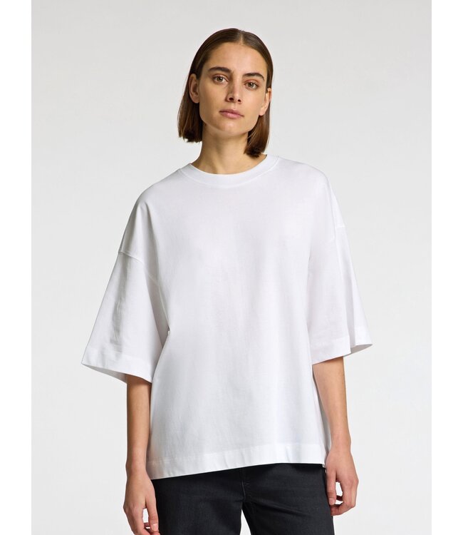 Selected Femme SLFCOLWOMAN 2/4 Oversized Tee - Bright White