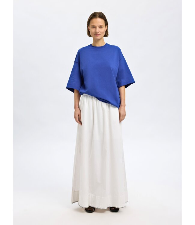 Selected Femme SLFCOLWOMAN 2/4 Oversized Tee - Dazzling Blue