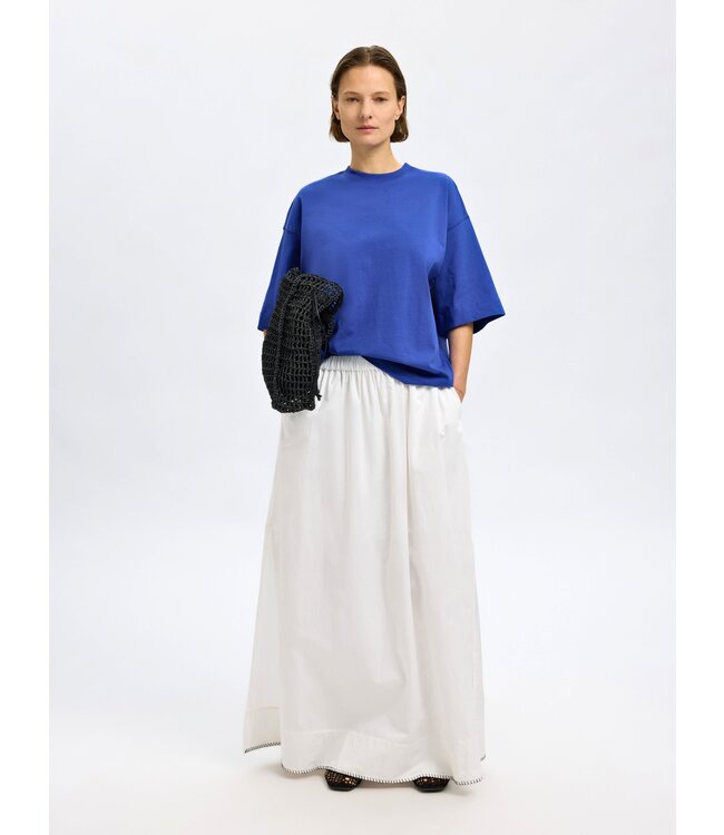 Selected Femme SLFCOLWOMAN 2/4 Oversized Tee - Dazzling Blue