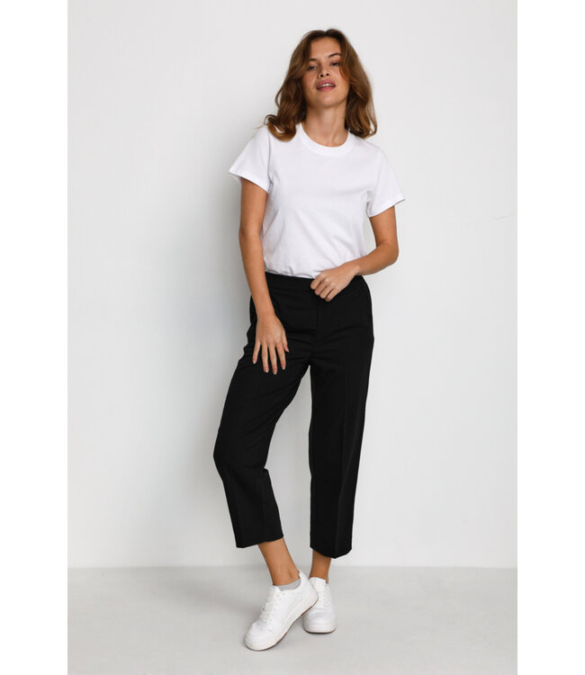 KAFFE KAsakura HW Cropped Pants - Black