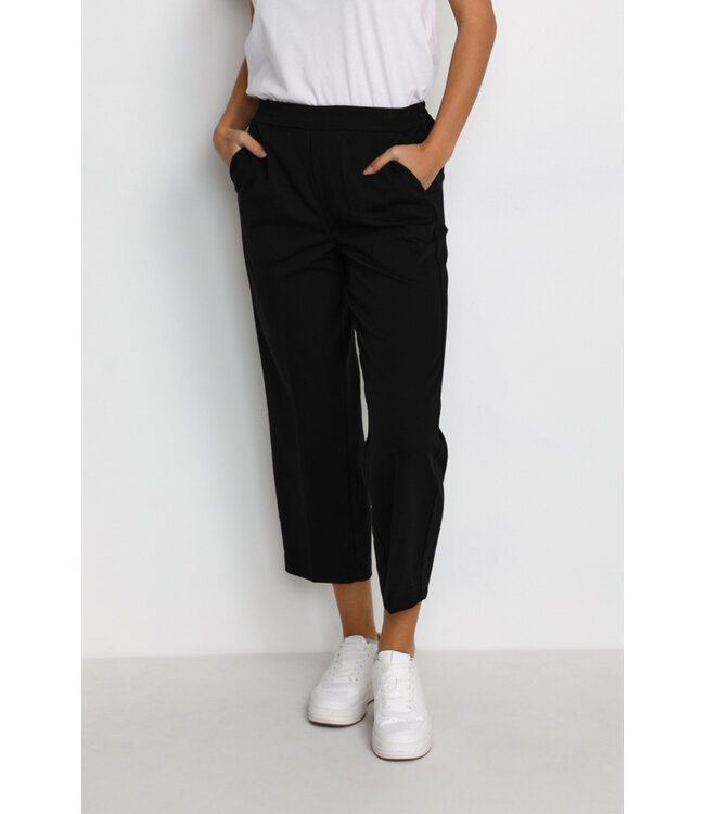 KAFFE KAsakura HW Cropped Pants - Black