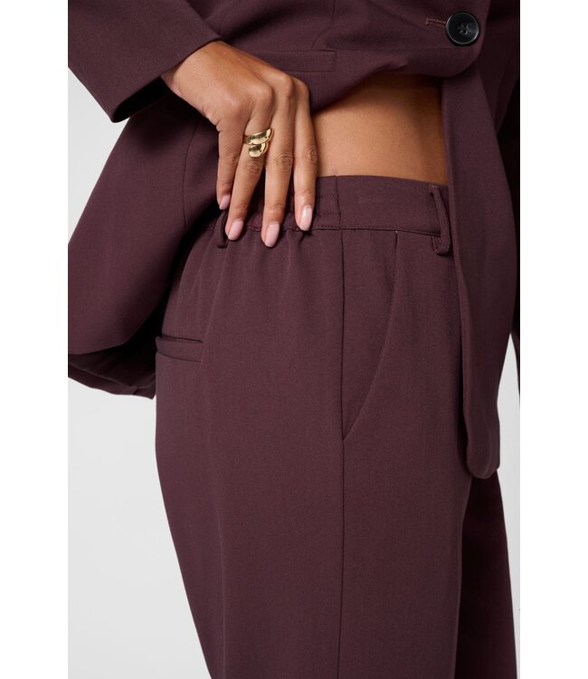 KAFFE KAsakura HW Cropped Pants - Fudge