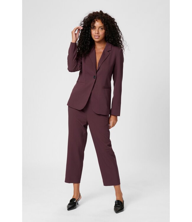 KAFFE KAsakura HW Cropped Pants - Fudge