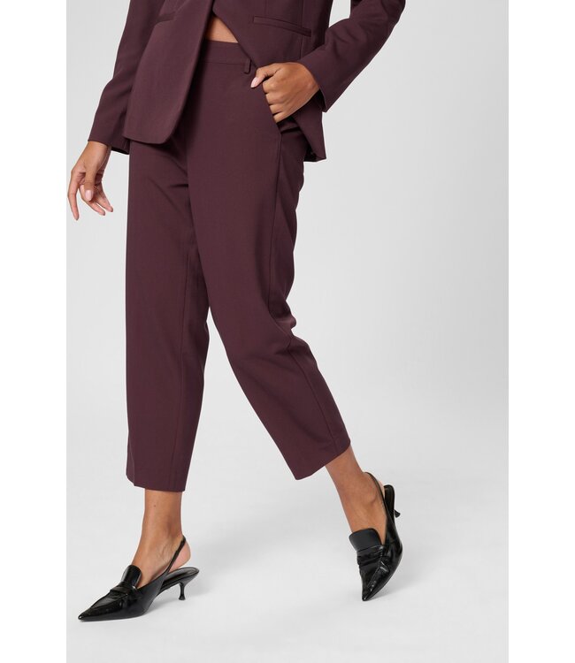 KAFFE KAsakura HW Cropped Pants - Fudge