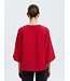 Selected Femme SLFAMIDA 3/4 V-Neck Top - Equestrian Red