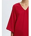 Selected Femme SLFAMIDA 3/4 V-Neck Top - Equestrian Red