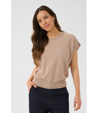 CREAM CRDela Knit Top - Fossil Melange