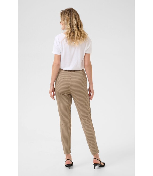 CREAM CRAnett Pants - Fossil White Pinstripe
