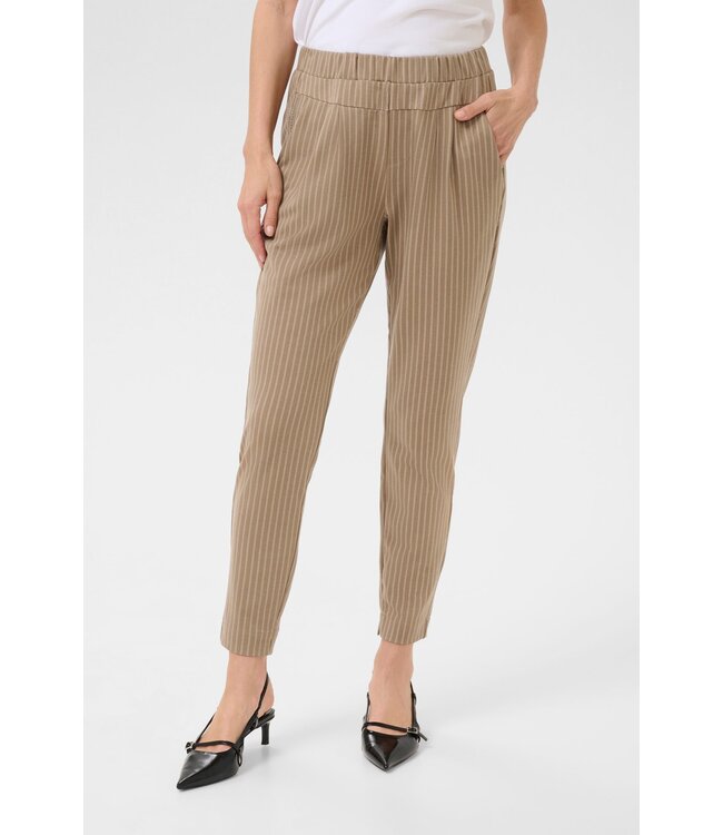 CREAM CRAnett Pants - Fossil White Pinstripe