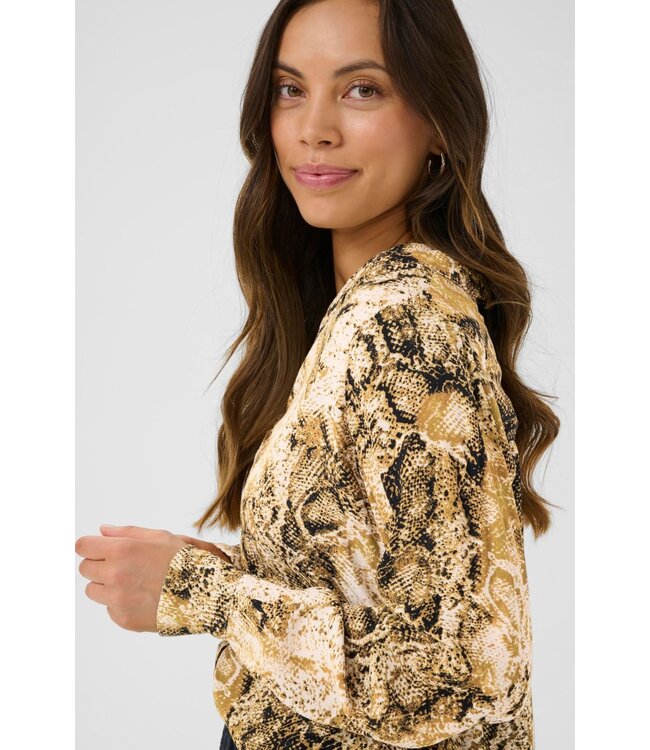 CREAM CRAyda Shirt - Tobacco Snake