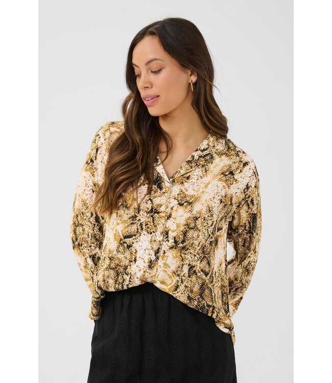 CREAM CRAyda Shirt - Tobacco Snake