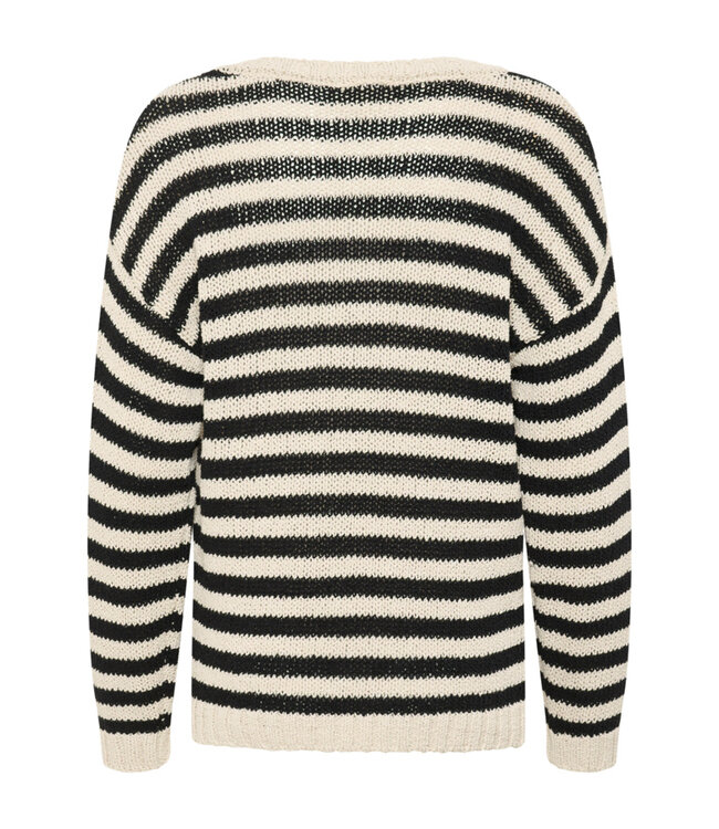 CREAM CRGiverne Stripe Pullover - Ancient Scroll and Black Stripe