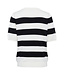 KAFFE KAlizza Striped V-Neck - Turtledove/Black Boldstripe