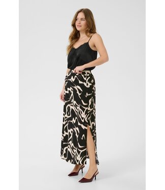KAFFE KAmartha Skirt - Black/Nature Organic Lines