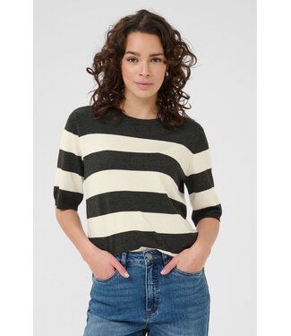 KAFFE KAlizza Striped  Knit - DGM/Turtledove