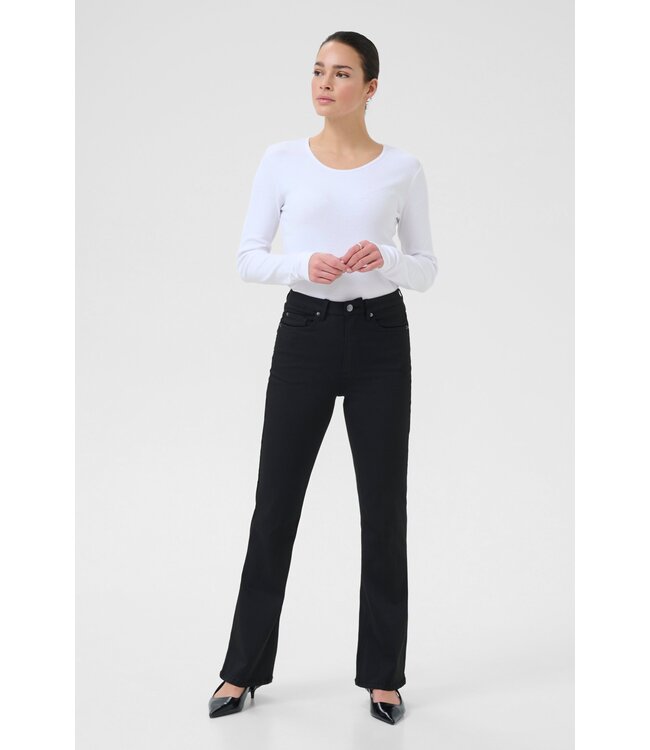 KAFFE KAforest HW Slim Fit Jeans - Black Deep