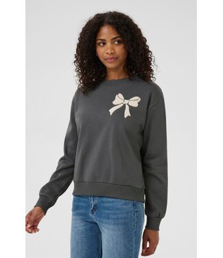 KAFFE KAelenora Sweatshirt - Black Oyster/Bow