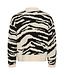 KAFFE KAsandra Pullover LS - Turtledove/Black Animal