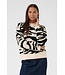 KAFFE KAsandra Pullover LS - Turtledove/Black Animal