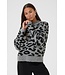 KAFFE KAsandra Pullover LS - LGM/Black Leopard
