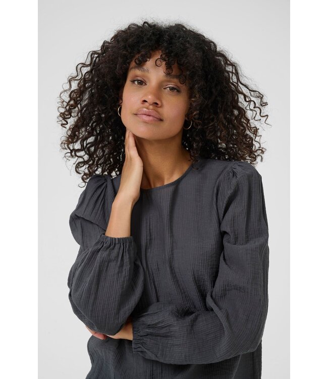 KAFFE KAvivy Blouse - Black Oyster