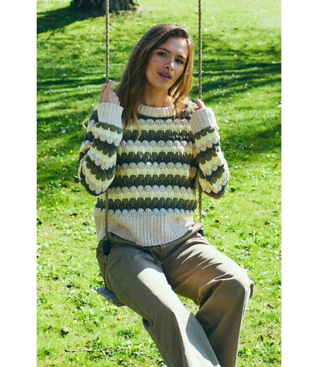 Freequent FQNEZZY Pullover - Moonbeam w. Baked Apple