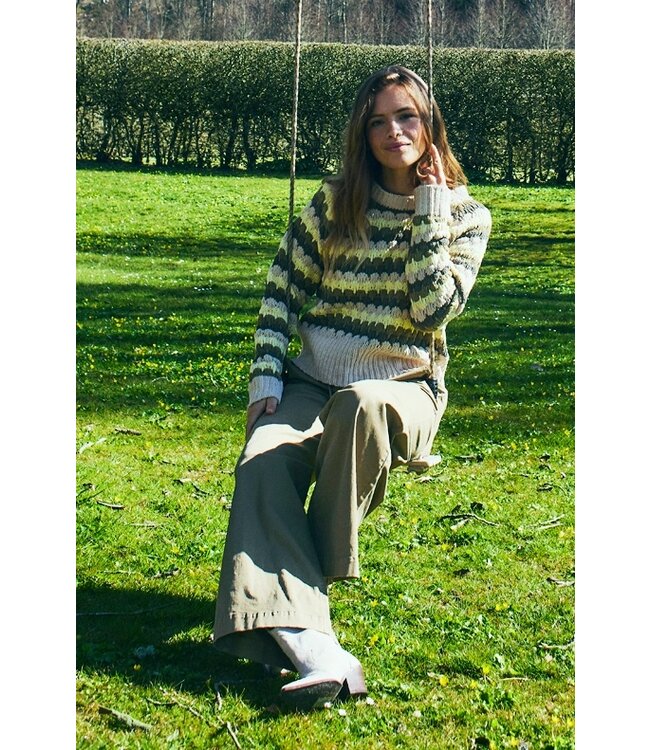 Freequent FQNEZZY Pullover - Moonbeam w. Baked Apple