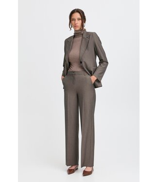 b.young BYDANTA Wide Leg Pants 2 - Walnut Melange