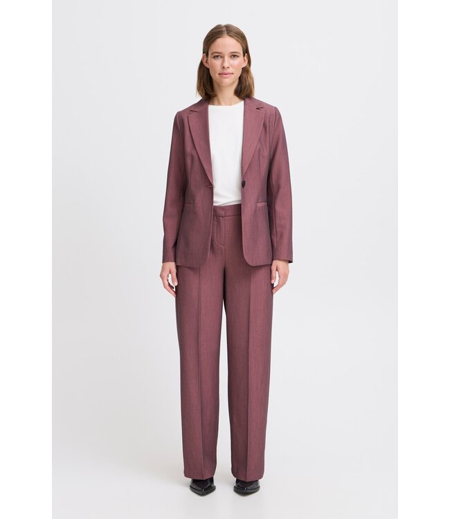 b.young BYDANTA Wide Leg Pants 2 - Roan Rouge Melange