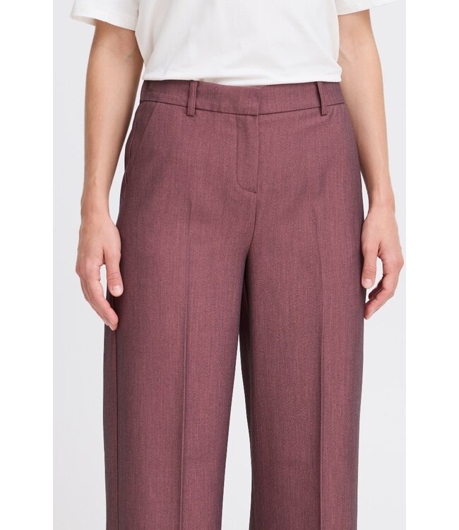 b.young BYDANTA Wide Leg Pants 2 - Roan Rouge Melange