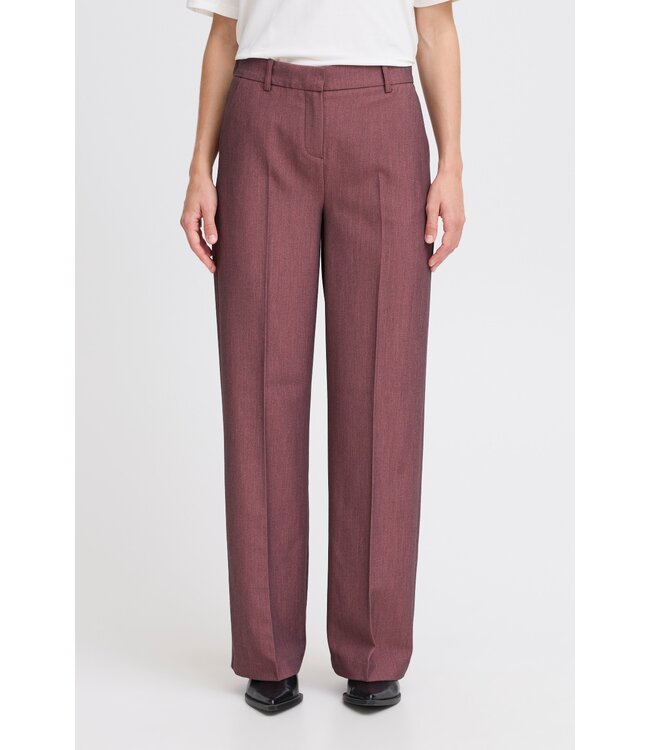 b.young BYDANTA Wide Leg Pants 2 - Roan Rouge Melange