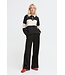 b.young BYPUSTI Contrast Pants - Meteorite Black