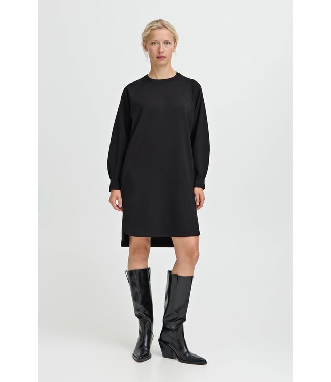 b.young BYPUSTI LS Pleat Dress - Meteorite Black