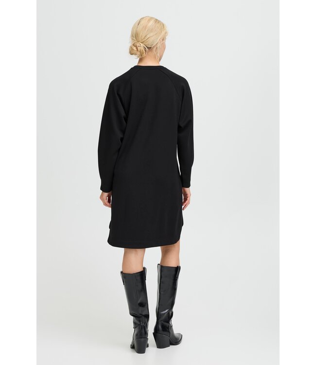 b.young BYPUSTI LS Pleat Dress - Meteorite Black