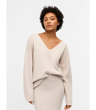 Object OBJREYNARD V-Neck Pullover - Silver Gray