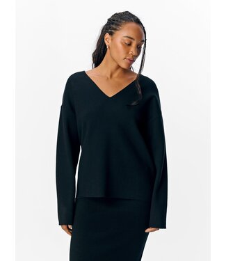 Object OBJREYNARD V-Neck Pullover - Black