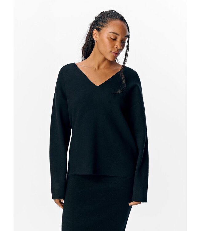 Object OBJREYNARD V-Neck Pullover - Black