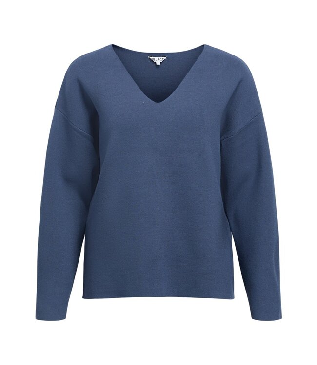 Object OBJREYNARD V-Neck Pullover - Dark Denim